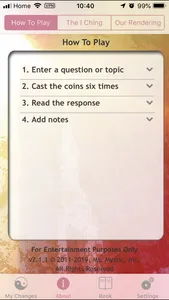 iChing Pocket App of Wisdom screenshot 3