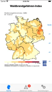 Waldbrand Index screenshot 2