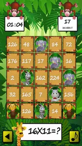 Jungle Math Bingo screenshot 3