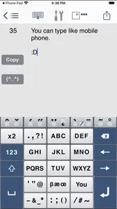 Phone Pad SMS / Mail Keyboard screenshot 0