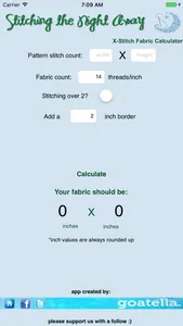 Cross Stitch Calculator screenshot 1