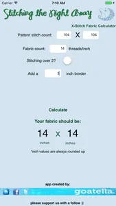 Cross Stitch Calculator screenshot 2