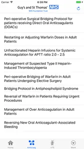 Thrombosis Guidelines screenshot 2