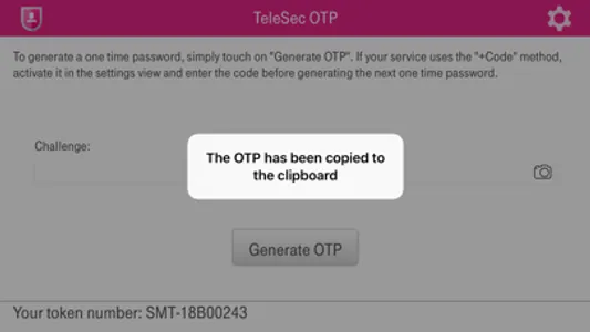 TeleSec OneTimePass screenshot 3