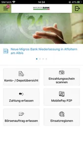 Migros Bank E-Banking Phone screenshot 0