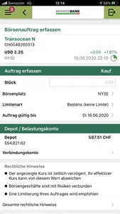 Migros Bank E-Banking Phone screenshot 3