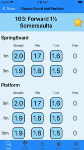 Dive List screenshot 1