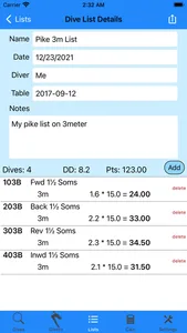 Dive List screenshot 5