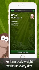 Gorilla Workout Lite: Bodyweight Fitness Program screenshot 2