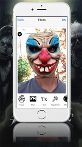 Mask Booth - Transform into a zombie, vampire or scary clown screenshot 3