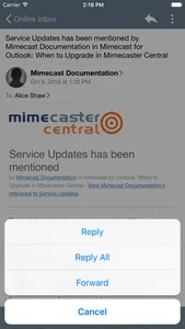 Mimecast Mobile screenshot 2