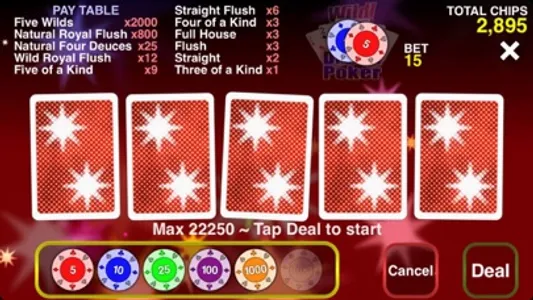 Wild Dream Poker - Deuces Wild screenshot 1