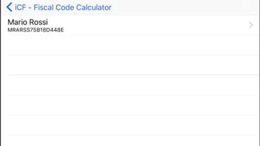 iCF - Codice Fiscale screenshot 2