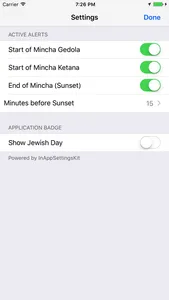 Mincha Alerts Prayer Reminders screenshot 1