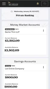 BNY Mellon Wealth Online screenshot 2