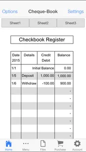Check Book Register screenshot 2