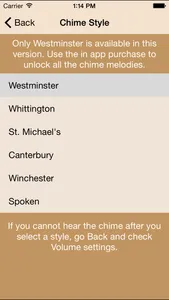 Westminster Chimes Lite screenshot 1