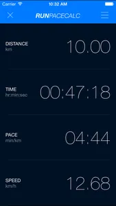 RunPaceCalc screenshot 0