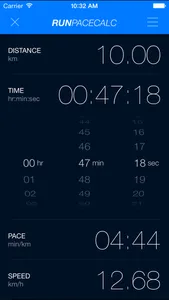 RunPaceCalc screenshot 1