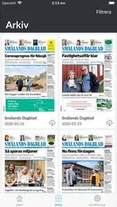 Smålands Dagblad e-tidning screenshot 1