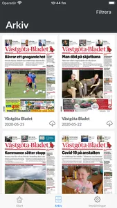 Västgöta-Bladet e-tidning screenshot 1