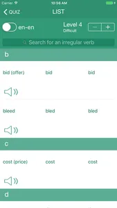 VerbBuster Irregular Verbs screenshot 1