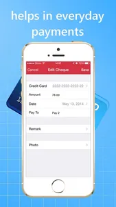 Credit Cards and Cheques Keeper screenshot 1