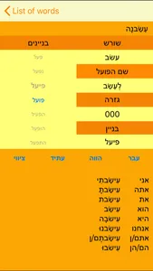 Hebrew Verbs Mobile screenshot 1