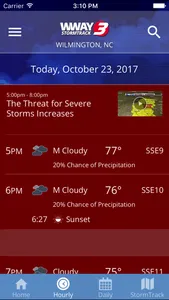 WWAY TV3 StormTrack 3 Weather screenshot 2