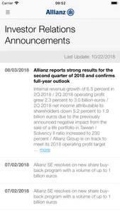 Allianz Investor Relations screenshot 6