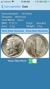 Coin ID/Mint Mark Locator screenshot 1