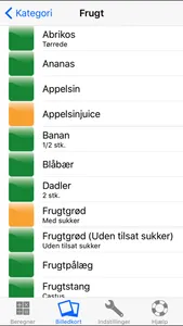 Diabetes og kulhydrattælling screenshot 2