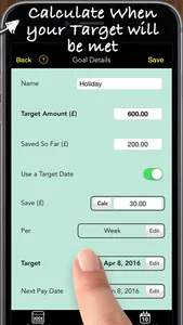 Savings Goals Pro screenshot 2