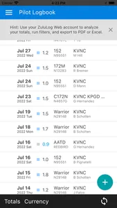 ZuluLog Pilot Logbook and EFB screenshot 7