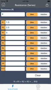 Elec Series & Parallel Calc. screenshot 2