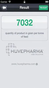 Huvepharma Dose Calculator screenshot 3