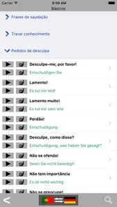 Portuguese / German Talking Phrasebook Translator Dictionary - Multiphrasebook screenshot 1