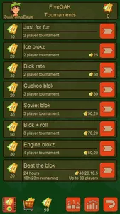 FiveOAK, yatzy dice game screenshot 2