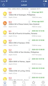 Earthquakes  - Latest & Alert screenshot 0