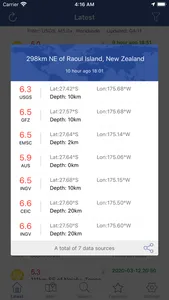 Earthquakes  - Latest & Alert screenshot 1