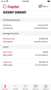 Capital Credit Union Mobile screenshot 1