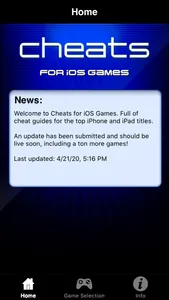 Mobile Cheats for iOS Games screenshot 0