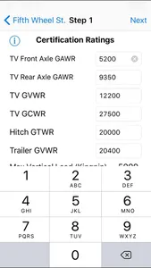 RV Weight Safety Report by Fifth Wheel St. screenshot 1