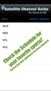 Satellite Radio Channel Guide for Sirius XM screenshot 1