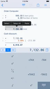 CalcTape Paper Tape Calculator screenshot 2