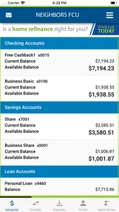 Neighbors FCU Mobile Banking screenshot 1