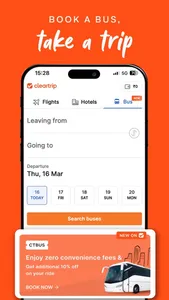 Cleartrip Flights, Hotels, Bus screenshot 1