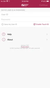 Southern Heritage Bank Mobile screenshot 0