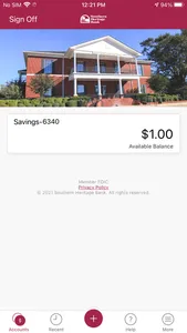 Southern Heritage Bank Mobile screenshot 1