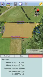Deed Calls - Area - Perimeter screenshot 1